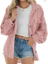 Load image into Gallery viewer, Women&#39;s Corduroy Button Down Jacket
