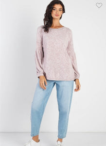 SUPER SOFT Round Neck Juliette Long Sleeve Top