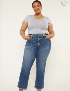 Kan Can PLUS HIGH RISE SLIM STRAIGHT JEAN