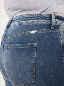 Kan Can PLUS HIGH RISE SLIM STRAIGHT JEAN